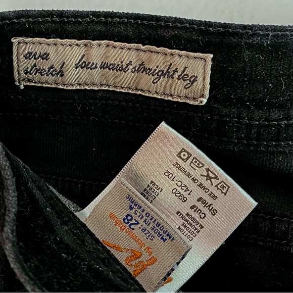 Citizens of Humanity Ava Stretch Low Waist Straight Leg Jean Black 28 - Picture 7 of 9
